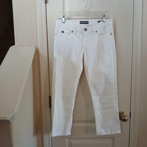 Y2K Style MEK DNM White Low Rise Destiny Capri Jeans 27 Minimalist Classic Boho